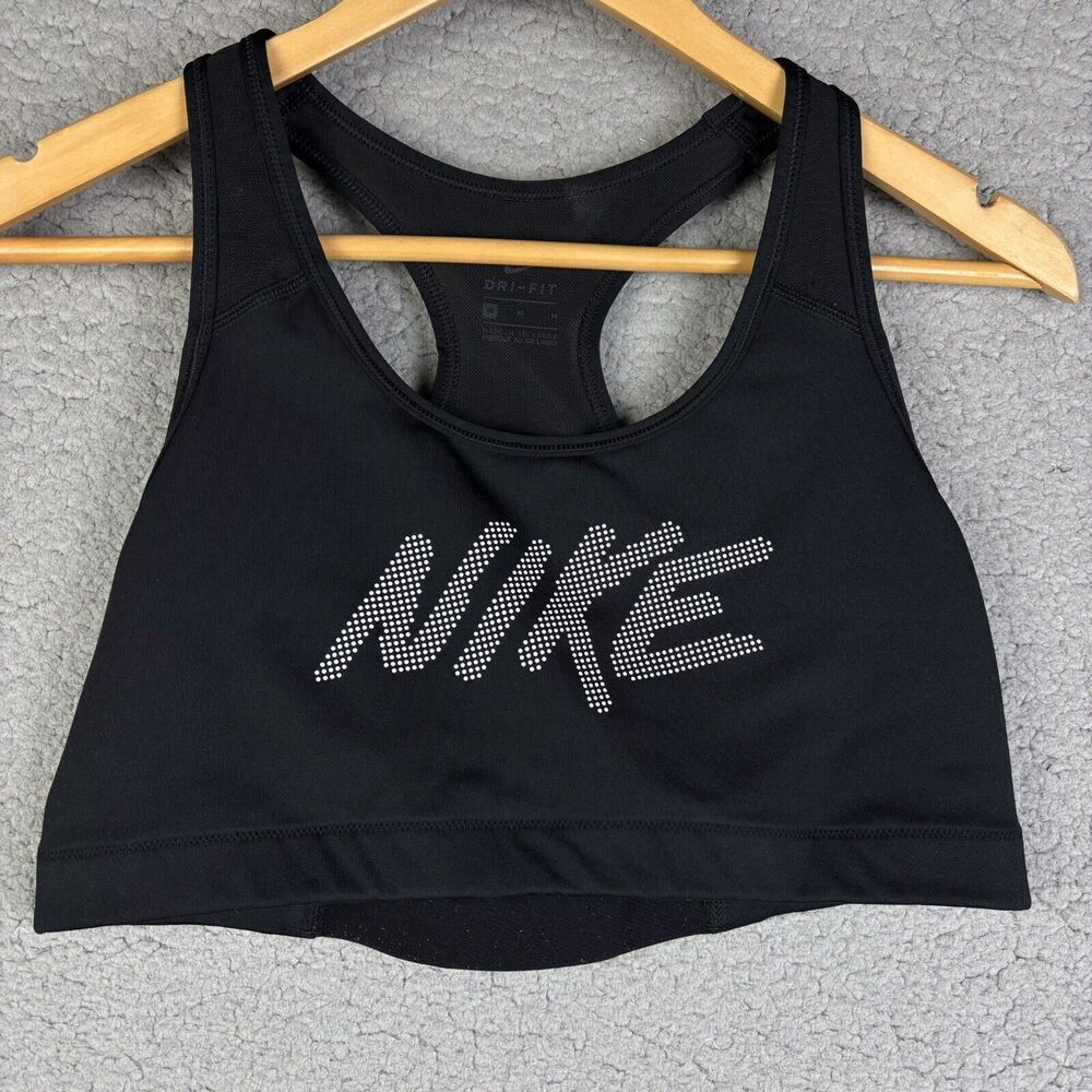 Nike Sports Bra Victory Medium Impact Black White (928871-011) Size M Racerback